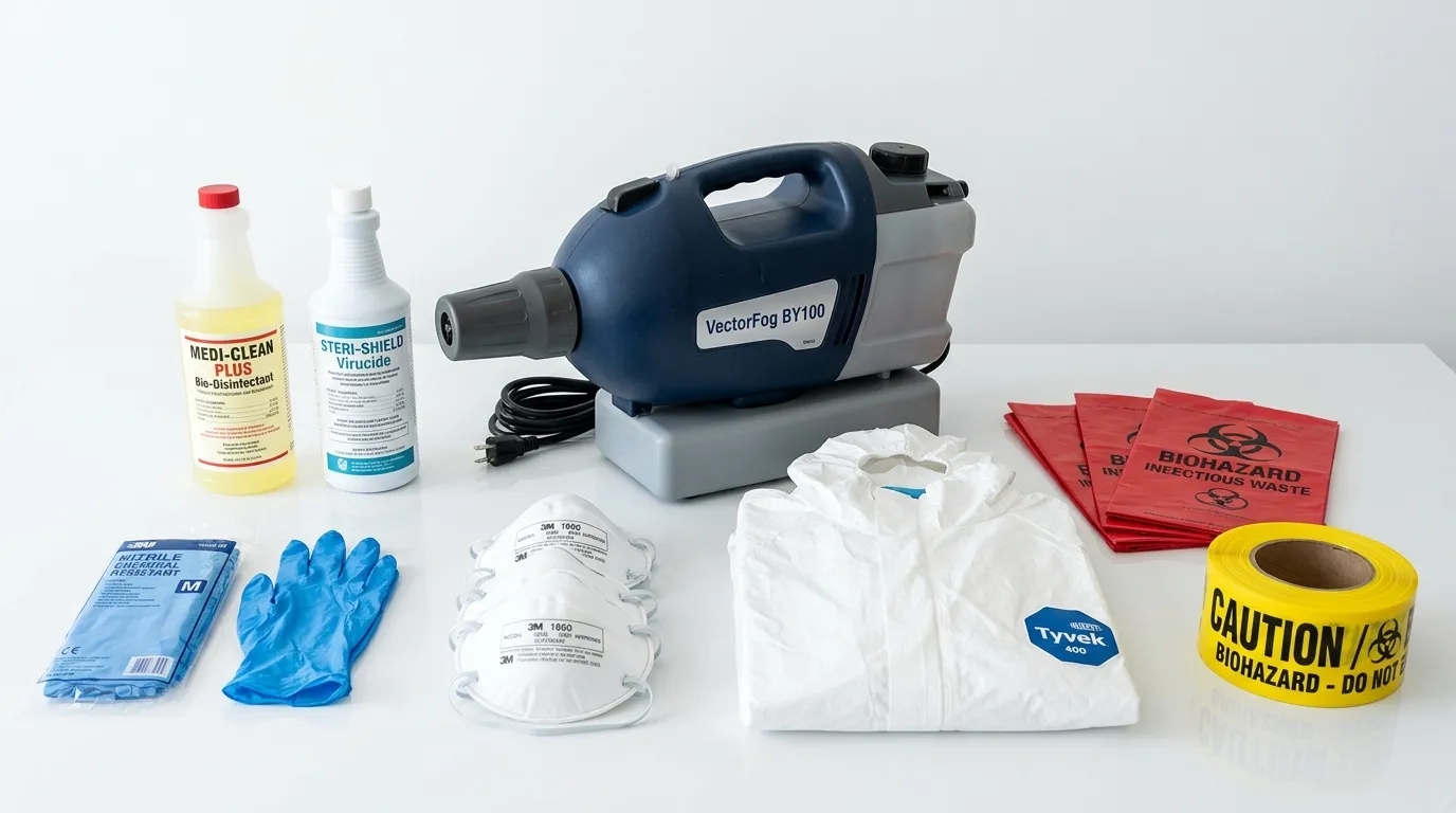 Professional biohazard remediation crew working in Bonita Springs